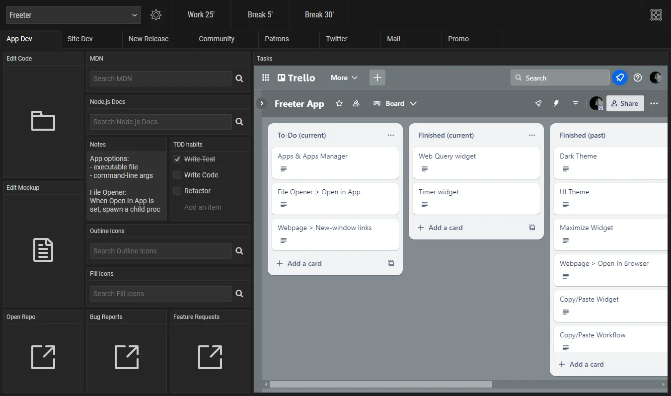 Freeter 主界面展示