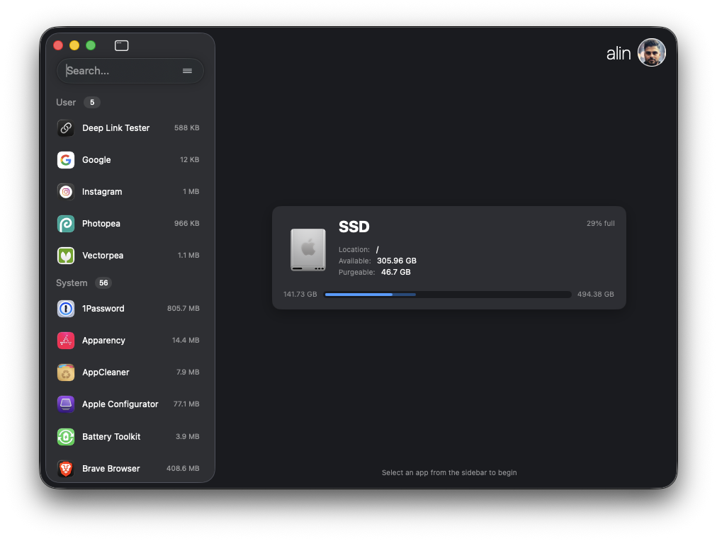 Pear Cleaner 主界面